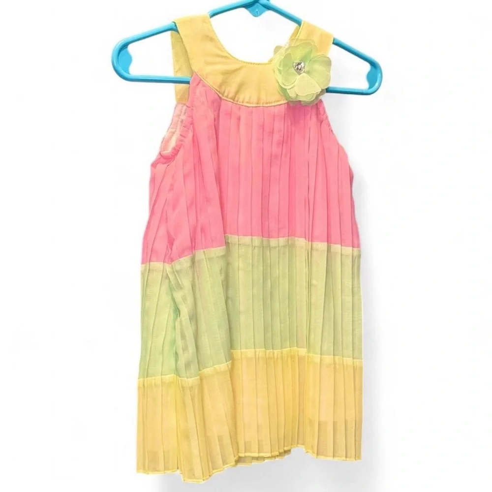 Blueberi Boulevard Pink and Yellow Dress